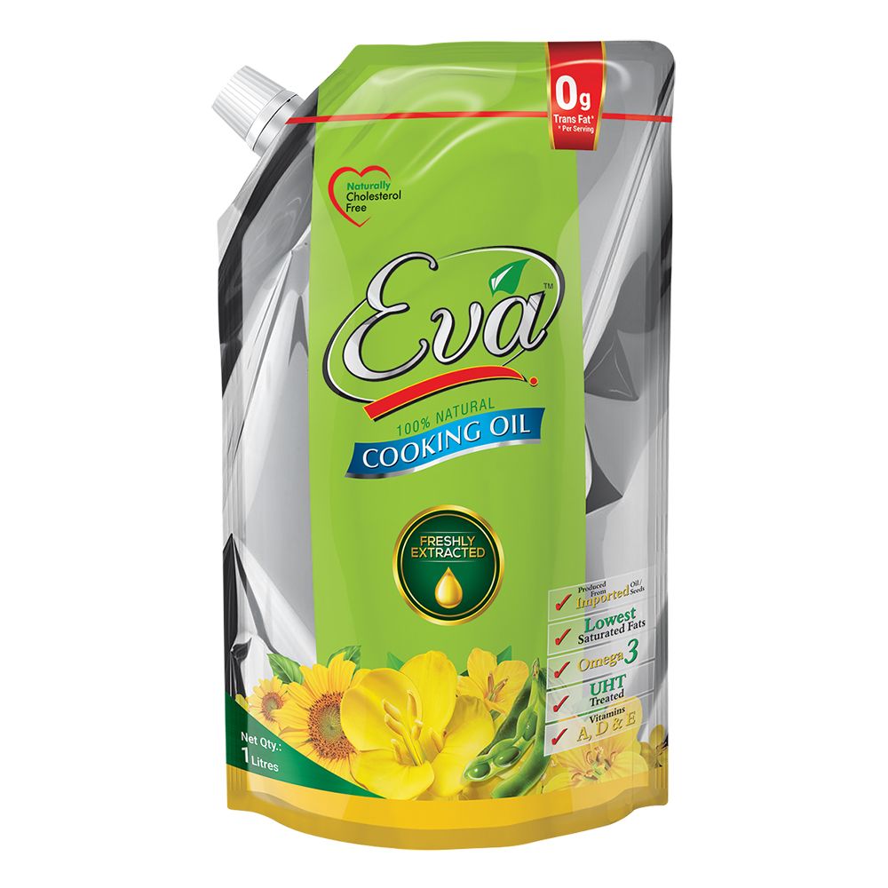 Eva Cooking Oil 1 Litre Pouch - Main Image