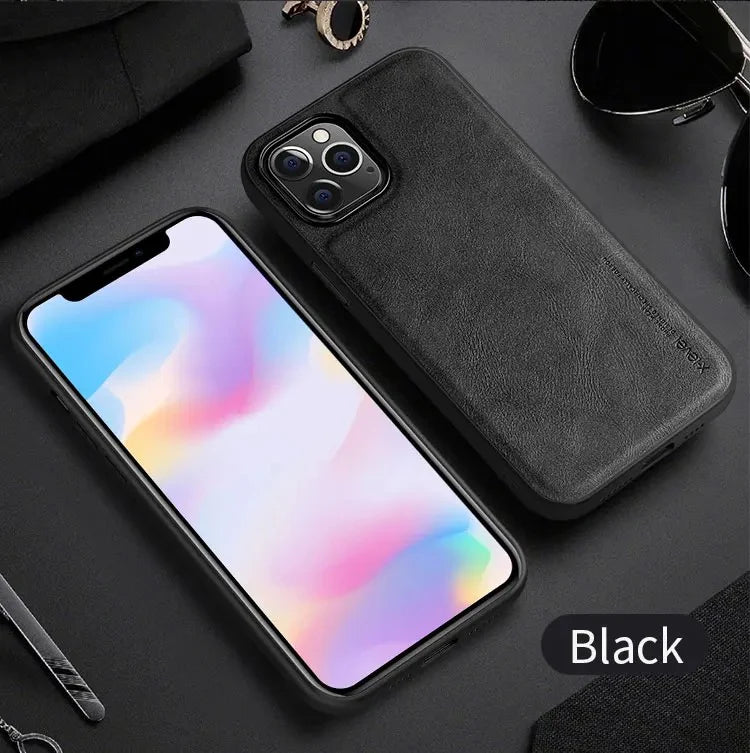 Premium X-Level Leather Business Style iPhone Case Cover