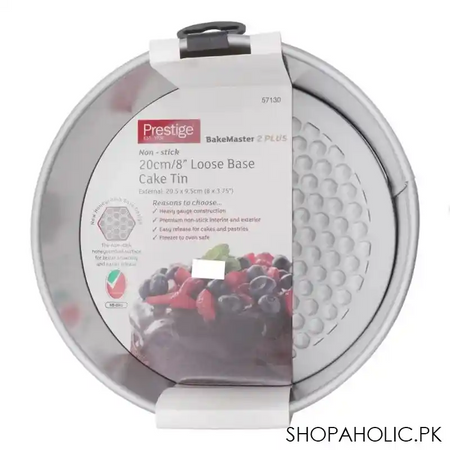 prestige bakemaster loose base cake tin, 8 inches, 57130 image3