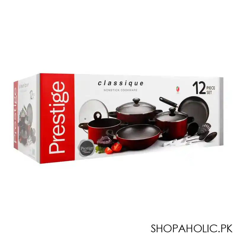 Prestige Classique Non Stick Cooking Set, 12 Pieces, 21179 - Image 3