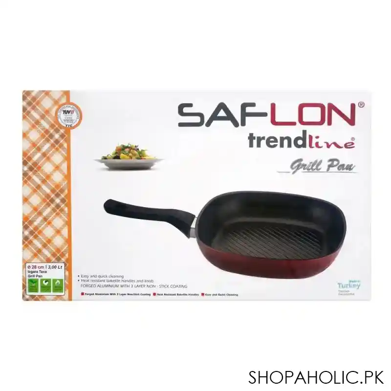 prestige saflon granite grill pan 28cm, brown image3