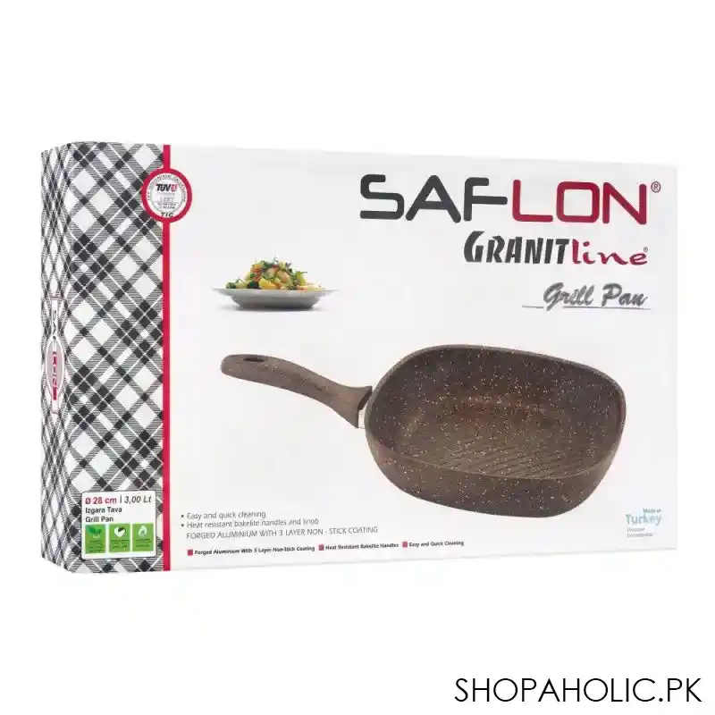prestige saflon granite grill pan 28cm, pink image2