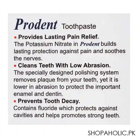 Prodent Dental Protection Toothpaste, 100g - Image 3