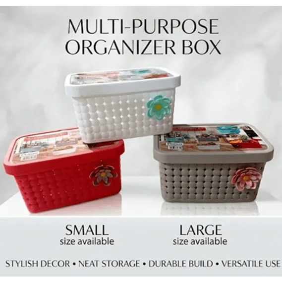 Imperial Premium Rectangular Organizer Basket – Durable Plastic Storage Bin main image