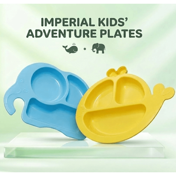 Imperial Kids’ Adventure Plates – Durable Animal Shaped Divided Meal Trays main image