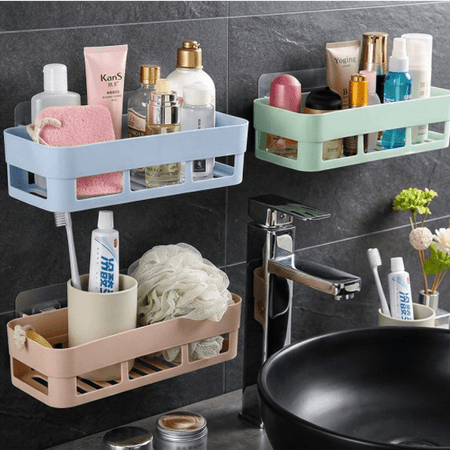 Imperial rectangular storage rack/organizer basket/bathroom shelf/wall mounted shelf main image