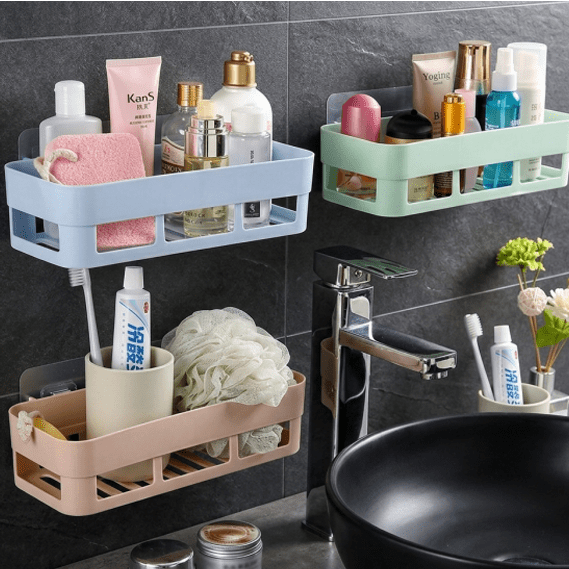 Imperial rectangular storage rack/organizer basket/bathroom shelf/wall mounted shelf main image