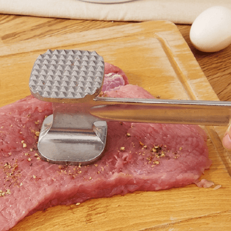 2-in-1 Aluminum Meat Hammer – Heavy Duty Manual Tenderizer for Flattening and Mashing main image
