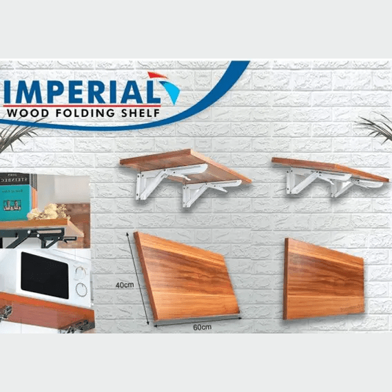 Imperial Wood Folding Triangle Shelf Bracket Sliver Metal Steel Wall Mount Support Bracket main image