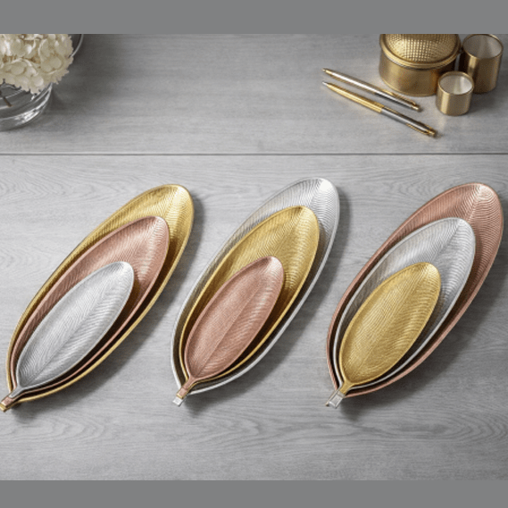 Leaf Design Decorative Serving Trays main image