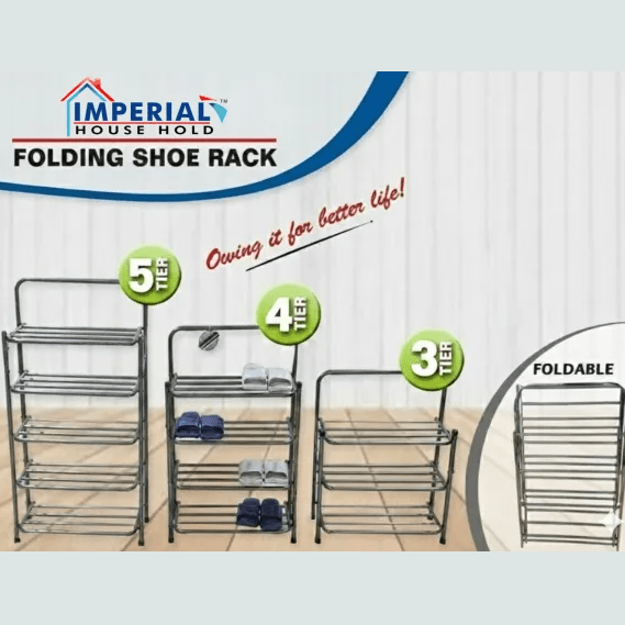 Multi-Tier Folding Shoe Rack – Available in 3, 4, or 5 Tiers main image