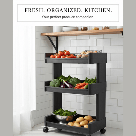 MultiPurpose Slim Rolling Storage Trolley – 3 & 4 Layer Organizer main image