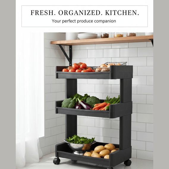 MultiPurpose Slim Rolling Storage Trolley – 3 & 4 Layer Organizer main image