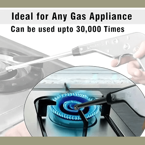 Pistole Shape Metal Impulse Igniter Spark Gas Lighter, Long Lasting, Rust Proof, Unbreakable main image