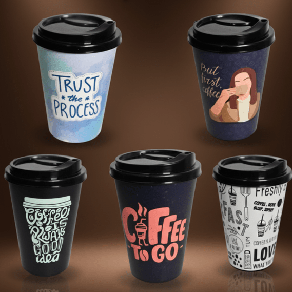 Reusable Coffee Travel Mugs with Spill-Proof Lid main image
