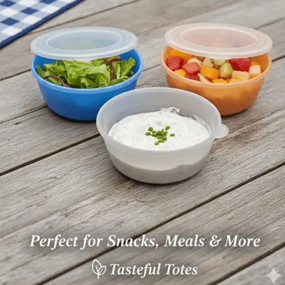 Stackable Airtight Food Storage Bowls with Translucent Lids – Set of 3 main image