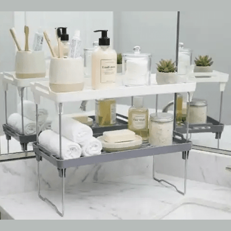 Stackable Storage Organizer Shelf Bathroom Counter & Cabinets main image