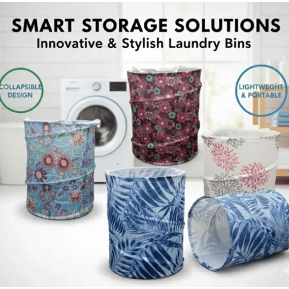 Stylish Foldable Laundry Bins: Smart Space Saver for Easy Organization-1Pc main image