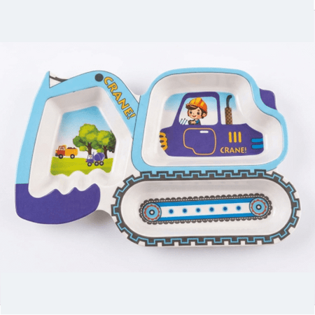Construction Excavator Sectional Plate for Toddlers – Durable & Fun Mealtime Gear main image