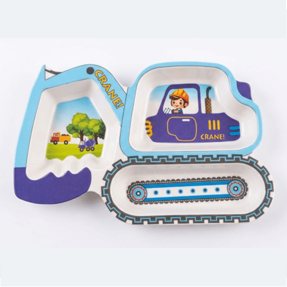 Construction Excavator Sectional Plate for Toddlers – Durable & Fun Mealtime Gear main image