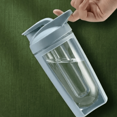 “Aura Glass Shaker Bottle with Protective Silicone Sleeve – 16oz” main image