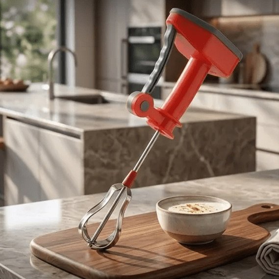 Eco-Pulse Manual Hand Blender – High-Speed Rotary Whisk main image
