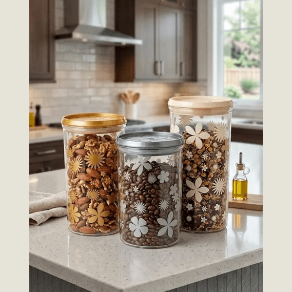 Elegant Storage Jar With Airtight Lid – Available in Multiple Sizes main image