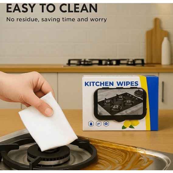 Heavy-Duty Kitchen Cleaning Wipes – Multi-Surface Degreaser & Anti-Bacterial Sanitizing Wipes (80 Count) main image