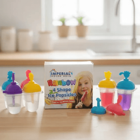Imperial 4 Stick Rainbow Shape Icepopsicles/reusable  Ice Candy Maker/lolly Mold/kulfi Set Maker main image