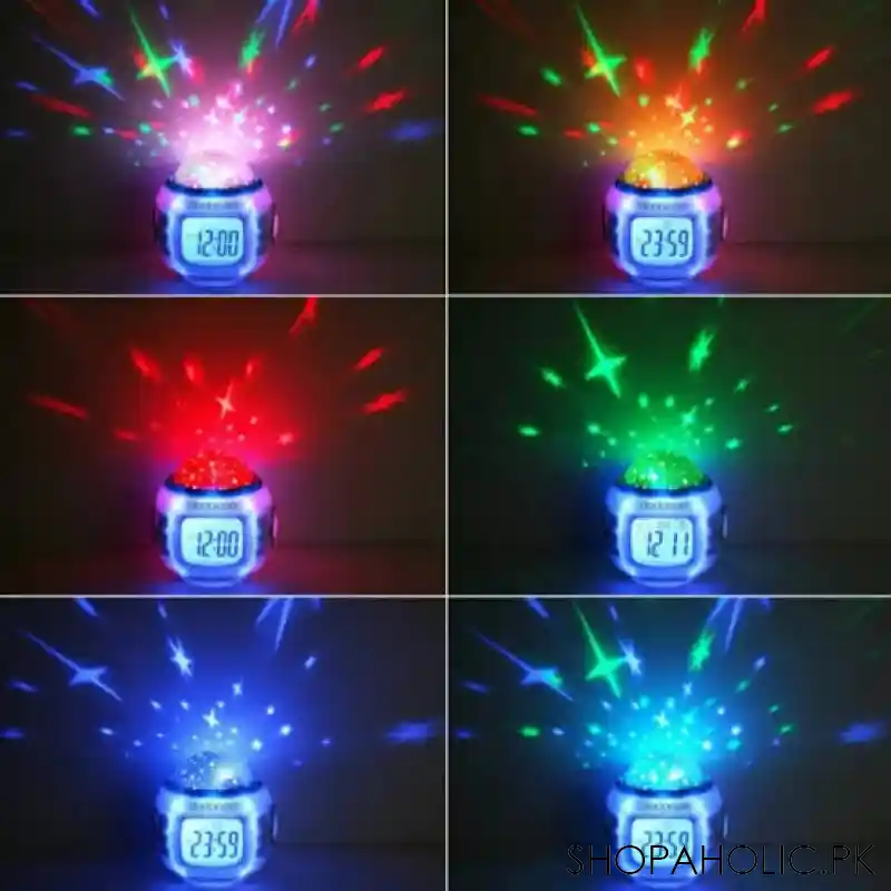 projector alarm clock, music and starry image3