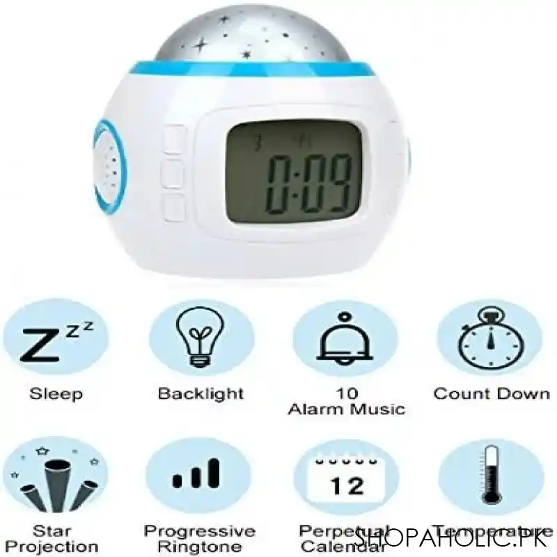 projector alarm clock, music and starry image5