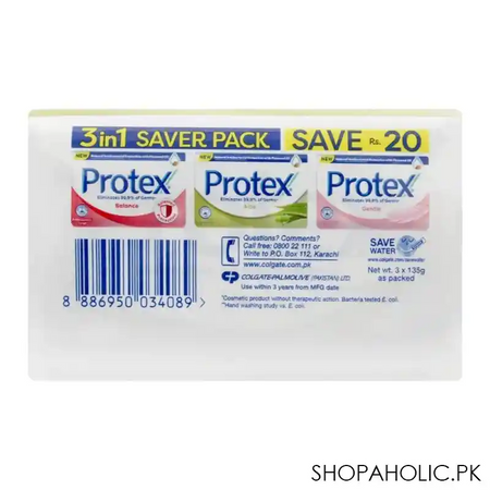 protex aloe antibacterial soap, saver pack, 3x135g image4