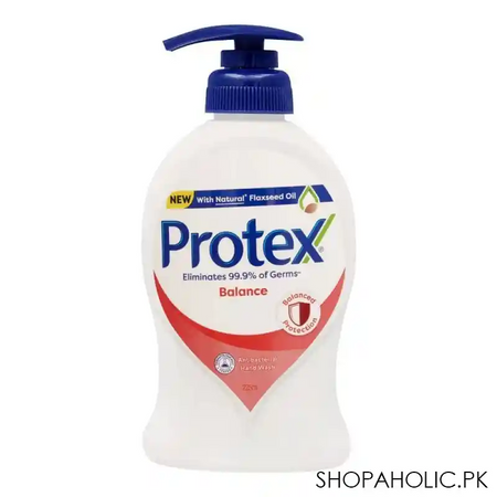 protex balance antibacterial hand wash, 225ml main image