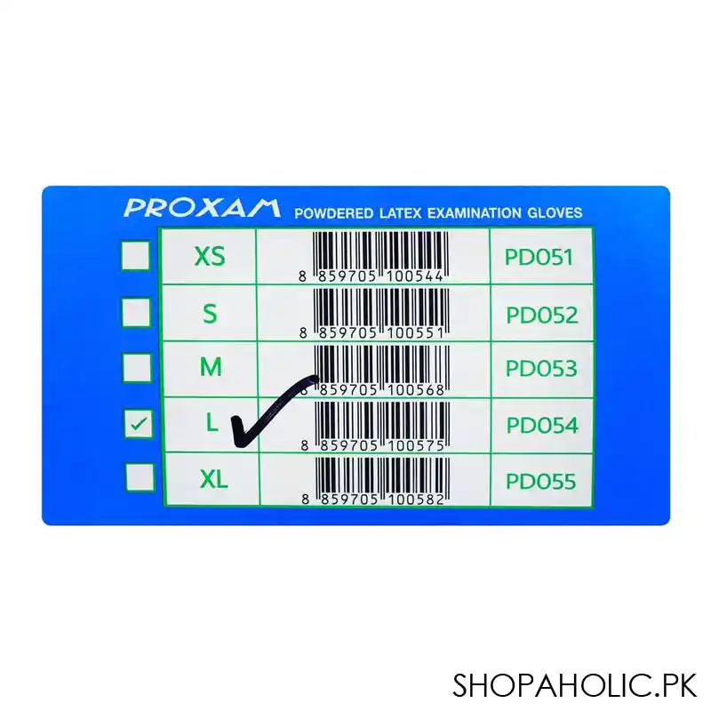 Proxam Latex Examination Gloves, Large - Image 2