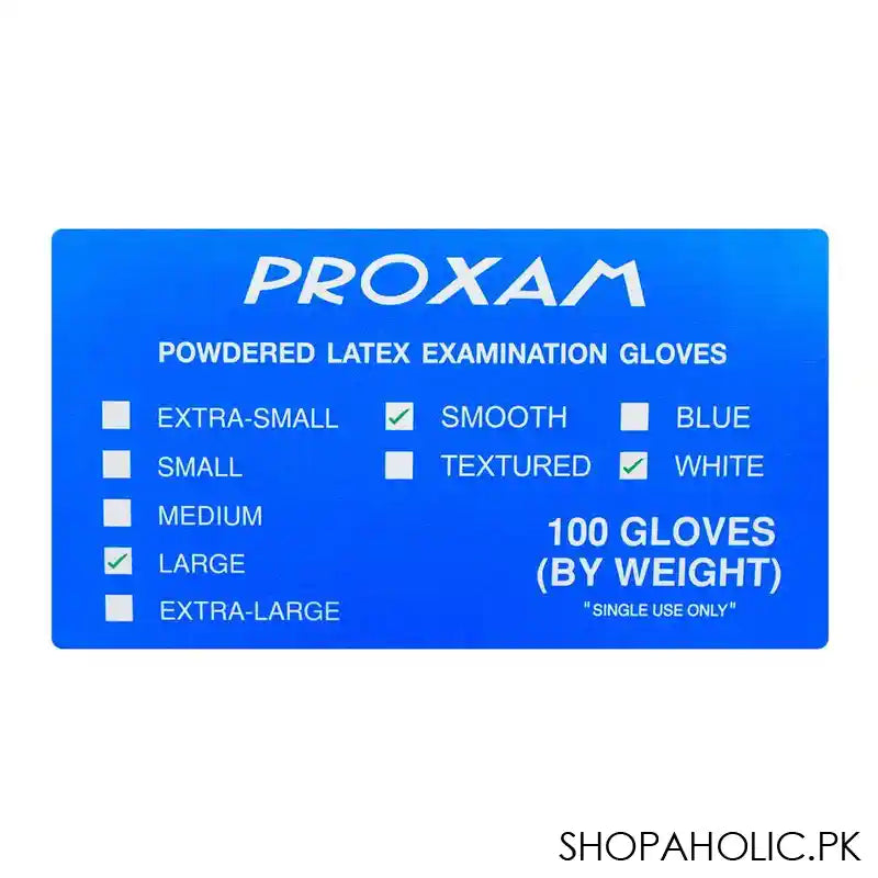 Proxam Latex Examination Gloves, Medium - Image 3