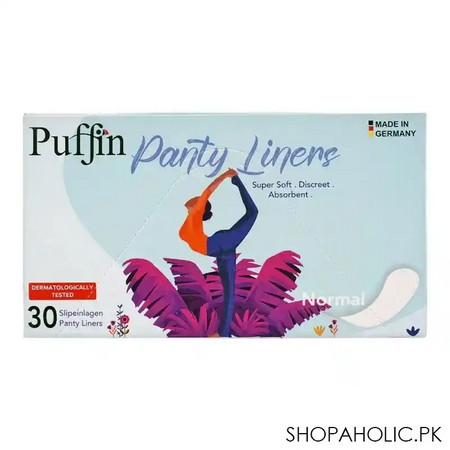 puffin normal panty liners, normal, 30 pack image2