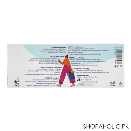 puffin normal panty liners, normal, 30 pack image4