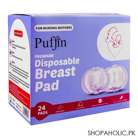 Puffin Premium Disposable Breast Pad, 24-Pack - Main Image