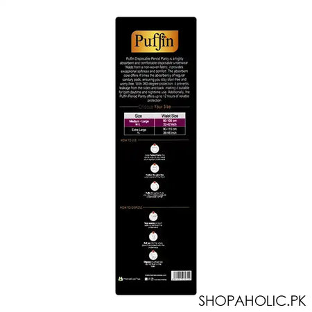Puffin Premium Disposable Period Panty, M/L, 2-Pack - Image 4