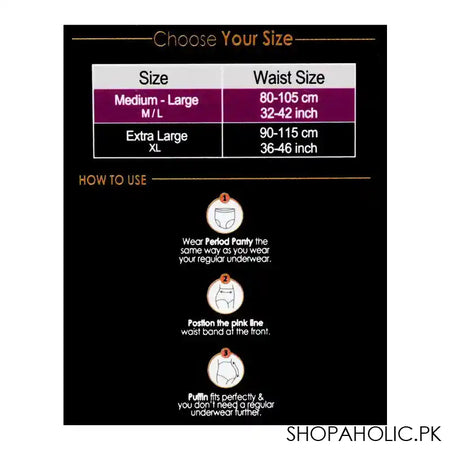 Puffin Premium Disposable Period Panty, M/L, 2-Pack - Image 7