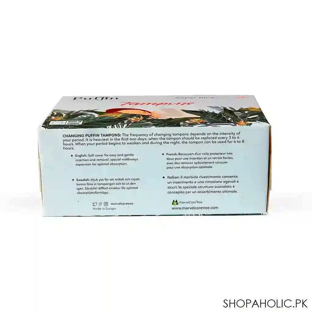 puffin super plus tampoons, 48 pack image3
