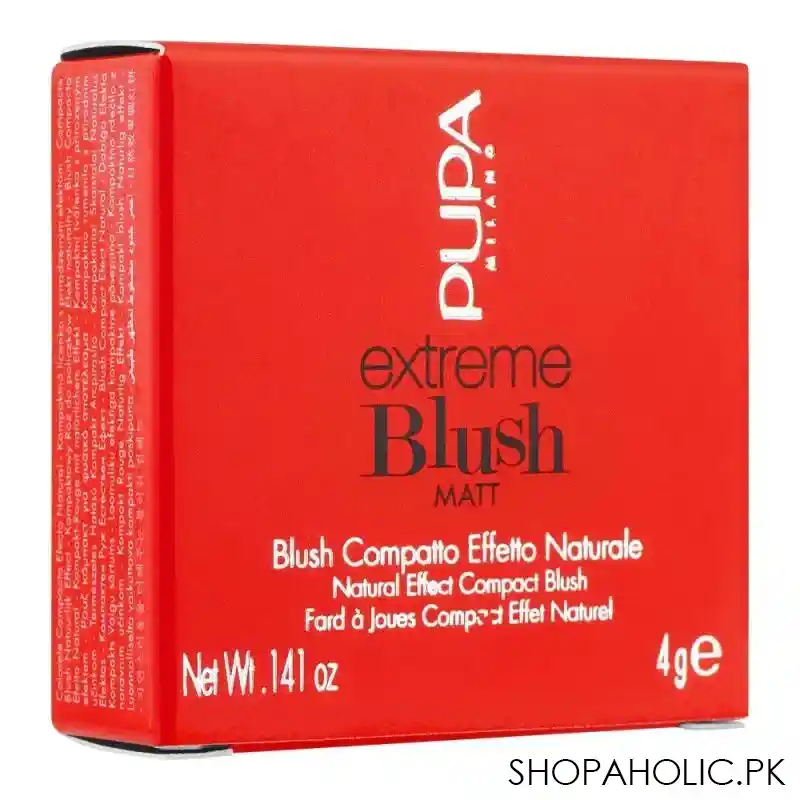 pupa milano extreme blush matt natural effect compact blush, 006, vivid apricot image2