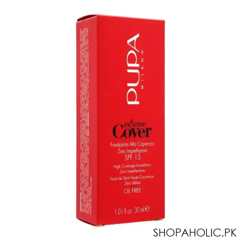 pupa milano extreme cover high coverage foundation, oil free, 020 image3