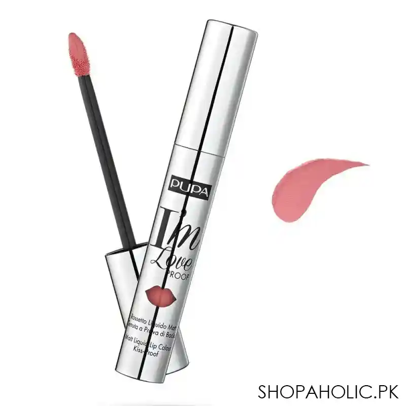 pupa milano i'm love proof matt liquid lip colour, 001 light rose main image