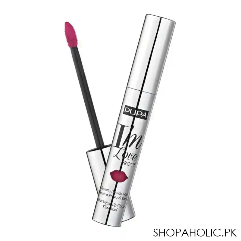 pupa milano i'm love proof matt liquid lip colour, 008 flamingo fuchsia main image