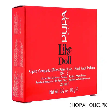 Pupa Milano Like A Doll Nude Skin Compact Powder, 001 - Image 4