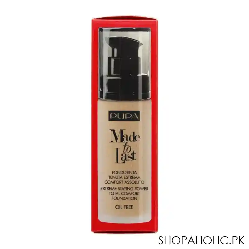 pupa milano made to last extreme styling power total comfort foundation, oil free, 002 image4