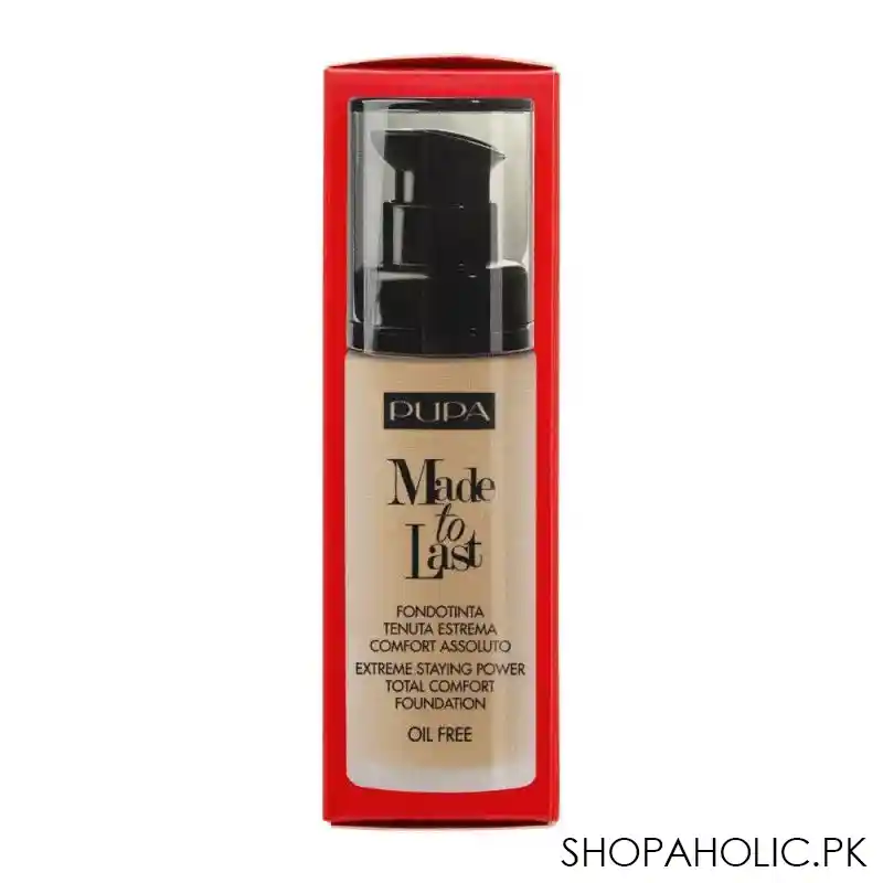 pupa milano made to last extreme styling power total comfort foundation, oil free, 040 image4