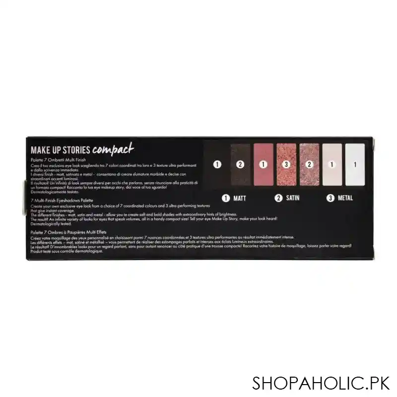 pupa milano make up stories back to nude compact eyeshadow palette, 7 shades, 001 image4