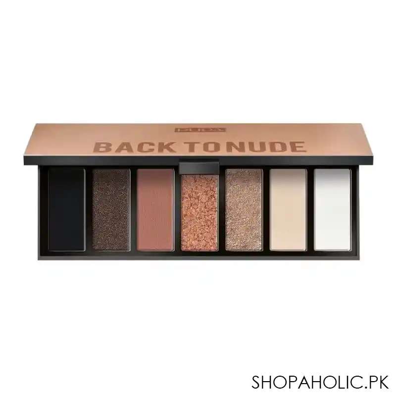 pupa milano make up stories back to nude compact eyeshadow palette, 7 shades, 001 main image